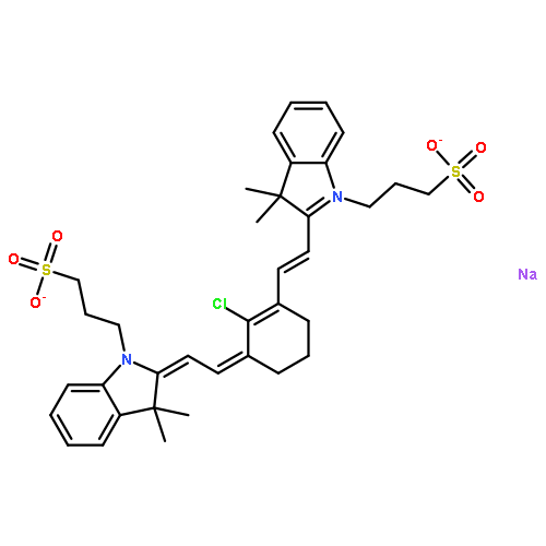 3H-INDOLIUM, 2-[2-[2-CHLORO-3-[[1,3-DIHYDRO-3,3-DIMETHYL-1-(3-SULFOPROPYL)-2H-INDOL-2-YLIDENE]ETHYLIDENE]-1-CYCLOHEXEN-1-YL]ETHENYL]-3,3-DIMETHYL-1-(3-SULFOPROPYL)-, INNER SALT, SODIUM SALT