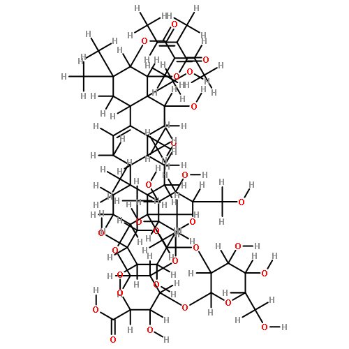 21,22-di-O-tigloyl barrigenol 3-O-beta-D-glucopyranosyl(1->2)[alpha-L-rhamnopyranosyl(1->2)-beta-D-galactopyranosyl(1->3)]-beta-D-glucopyranosiduronic acid