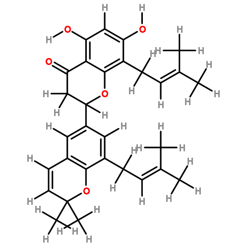 (2S)-5,7-dihydroxy-3',8-di(3-methyl-2-enyl)-2'',2''-dimethylpyrano[5'',6'':5',4']flavanone