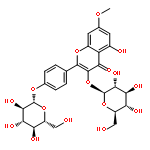 4H-1-Benzopyran-4-one,3-(b-D-glucopyranosyloxy)-2-[4-(b-D-glucopyranosyloxy)phenyl]-5-hydroxy-7-methoxy-