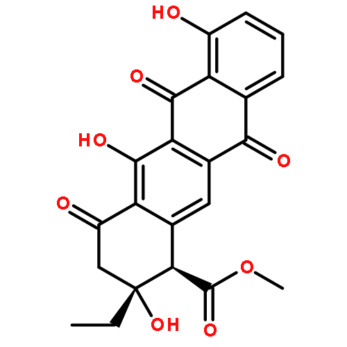 1-Naphthacenecarboxylicacid, 2-ethyl-1,2,3,4,6,11-hexahydro-2,5,7-trihydroxy-4,6,11-trioxo-, methylester, (1R,2R)-