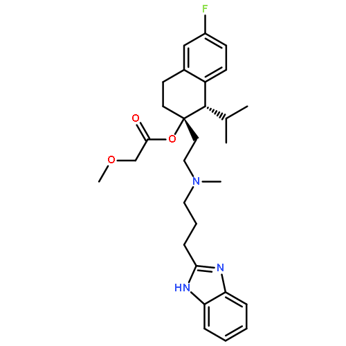 Acetic acid, methoxy-,(1S,2S)-2-[2-[[3-(1H-benzimidazol-2-yl)propyl]methylamino]ethyl]-6-fluoro-1,2,3,4-tetrahydro-1-(1-methylethyl)-2-naphthalenylester