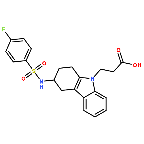 (R)-3-(3-(4-Fluorophenylsulfonamido)-3,4-dihydro-1H-carbazol-9(2H)-yl)propanoic acid