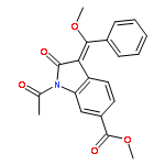 1H-Indole-6-carboxylic acid, 1-acetyl-2,3-dihydro-3-(methoxyphenylmethylene)-2-oxo-, methyl ester, (3E)-