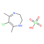 1H-1,4-Diazepine, 6-chloro-2,3-dihydro-5,7-dimethyl-, monoperchlorate