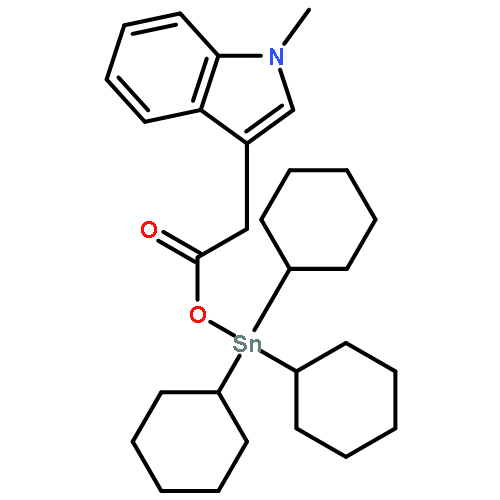 1H-Indole, 1-methyl-3-[2-oxo-2-[(tricyclohexylstannyl)oxy]ethyl]-