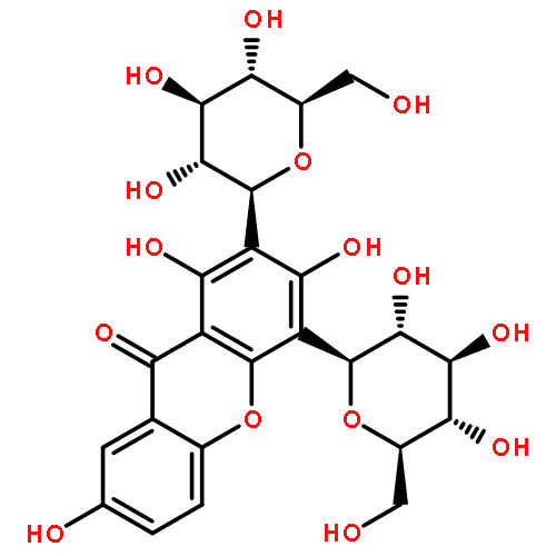 9H-Xanthen-9-one, 2-b-D-glucopyranosyl-1,3,7-trihydroxy-