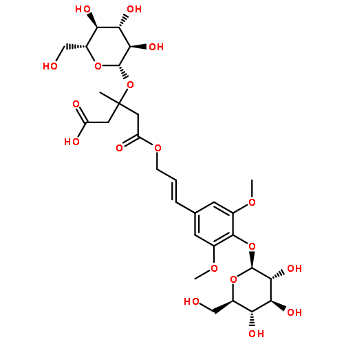 b-D-Glucopyranoside,4-[(1E)-3-[(3S)-4-carboxy-3-(b-D-glucopyranosyloxy)-3-methyl-1-oxobutoxy]-1-propen-1-yl]-2,6-dimethoxyphenyl