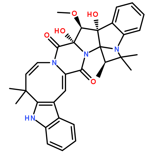 5H-Azeto[1,2-a]indolo[3''',2''':4'',5'']azocino[1'',2'':4',5']pyrazino[1',2':1,5]pyrrolo[2,3-b]indole-10,20(6H,10aH)-dione,11,11a,17,18-tetrahydro-10a,11a-dihydroxy-11-methoxy-6,6,17,17,18-pentamethyl-,(10aS,11S,11aR,18R,18aS)-