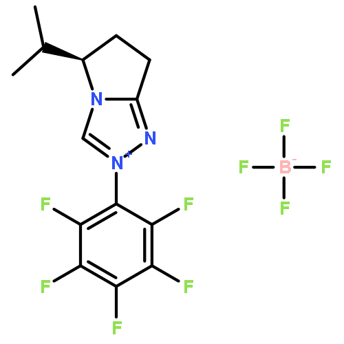 (R)-5-isopropyl-2-(perfluorophenyl)-6,7-dihydro-5H-pyrrolo[2,1-c][1,2,4]triazol-2-ium tetrafluoroborate