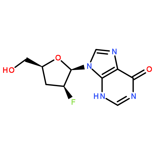 6H-Purin-6-one,9-(2,3-dideoxy-2-fluoro-b-D-threo-pentofuranosyl)-1,9-dihydro-