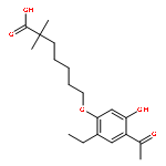 Heptanoic acid, 7-(4-acetyl-2-ethyl-5-hydroxyphenoxy)-2,2-dimethyl-