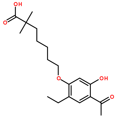 Heptanoic acid, 7-(4-acetyl-2-ethyl-5-hydroxyphenoxy)-2,2-dimethyl-