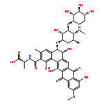 D-Alanine,N-[[(5S,6S)-5-[[4,6-dideoxy-4-(methylamino)-3-O-b-D-xylopyranosyl-b-D-galactopyranosyl]oxy]-5,6,8,13-tetrahydro-1,6,9,14-tetrahydroxy-11-methoxy-3-methyl-8,13-dioxobenzo[a]naphthacen-2-yl]carbonyl]-