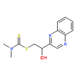 Carbamodithioic acid, dimethyl-, 2-hydroxy-2-(2-quinoxalinyl)ethyl ester