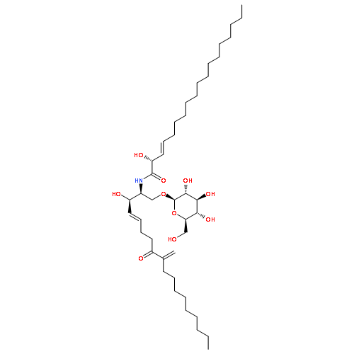 (2R,3E)-2-hydroxy-N-[(2S,3R,4E)-1-beta-D-glucopyranosyloxy-3-hydroxy-9-methylene-8-oxooctadec-4-en-2-yl]octadec-3-enamide