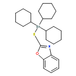 Benzoxazole, 2-[(tricyclohexylstannyl)thio]-