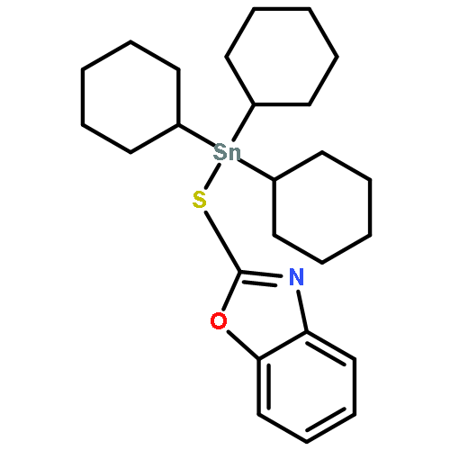 Benzoxazole, 2-[(tricyclohexylstannyl)thio]-