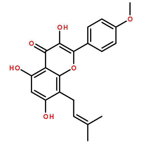 4H-1-Benzopyran-4-one,3,5,7-trihydroxy-2-(4-methoxyphenyl)-8-(3-methyl-2-buten-1-yl)-