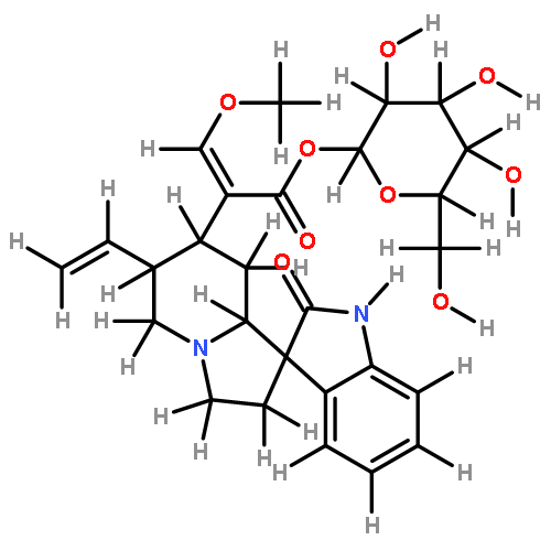 (alphaE,1'S,6'R,7'S,8'aS)-6'-ethenyl-1,2,2',3',6',7',8',8'a-octahydro-alpha-(methoxymethylene)-2-oxospiro[3H-indole-3,1'(5'H)-indolizine]-7'-acetic acid beta-D-glucopyranosyl ester