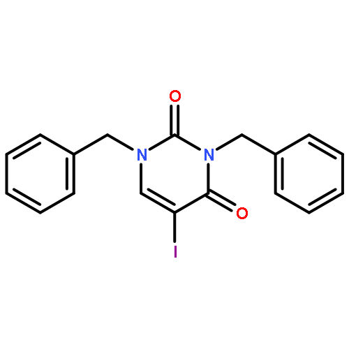 2,4(1H,3H)-Pyrimidinedione, 5-iodo-1,3-bis(phenylmethyl)-