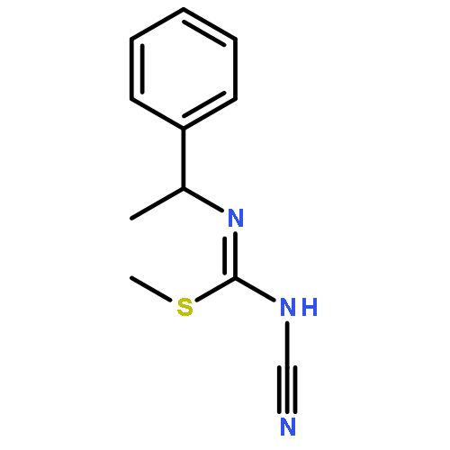 Carbamimidothioic acid, N-cyano-N'-(1-phenylethyl)-, methyl ester