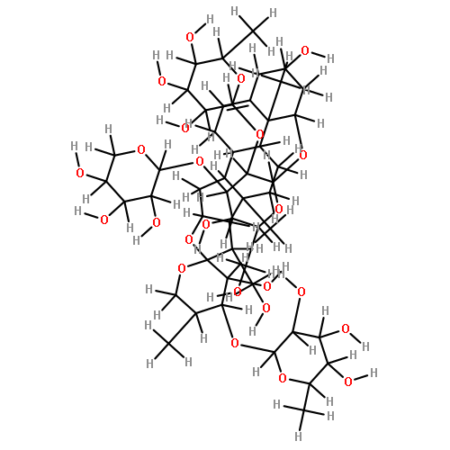 (23S,24S,25S)-spirost-5-ene-1beta,3beta,21,23,24-pentol 1-O-[alpha-L-rhamnopyranosyl-(1->2)-[beta-D-xylopyranosyl-(1->3)-]-beta-D-glucopyranosyl]-24-O-beta-D-fucopyranoside