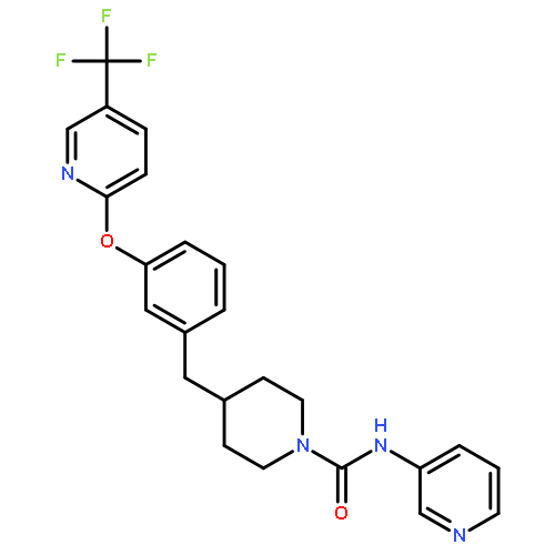 N-(Pyridin-3-yl)-4-(3-((5-(trifluoromethyl)pyridin-2-yl)oxy)benzyl)piperidine-1-carboxamide