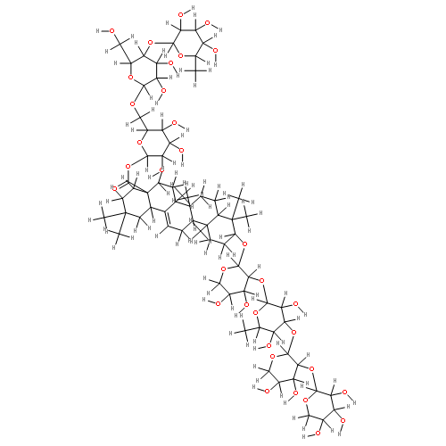 3-O-beta-D-xylopyranosyl-(1->2)-O-beta-D-xylopyranosyl-(1->3)-O-alpha-L-rhamnopyranosyl-(1->2)-alpha-L-arabinopyranosyl oleanolic acid 28-O-alpha-L-rhamnopyranosyl-(1->4)-beta-D-glucopyranosyl-(1->6)-beta-D-glucopyranosyl ester