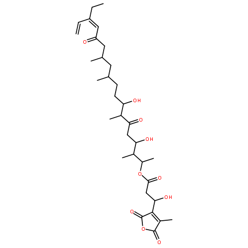 3-Furanpropanoic acid,2,5-dihydro-b-hydroxy-4-methyl-2,5-dioxo-,(1R,2S,6S,7S,10S,12R,15E)-16-ethyl-3,7-dihydroxy-1,2,6,10,12-pentamethyl-5,14-dioxo-15,17-octadecadien-1-ylester, (bR)-