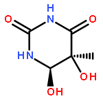 2,4(1H,3H)-Pyrimidinedione,dihydro-5,6-dihydroxy-5-methyl-, (5R,6S)-rel-