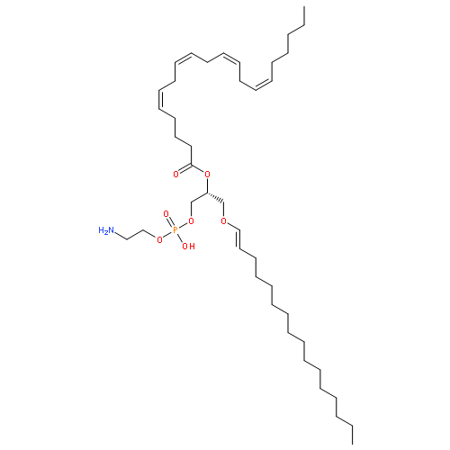 5,8,11,14-Eicosatetraenoicacid,(1R)-2-[[(2-aminoethoxy)hydroxyphosphinyl]oxy]-1-[(1-hexadecen-1-yloxy)methyl]ethylester, (5Z,8Z,11Z,14Z)-