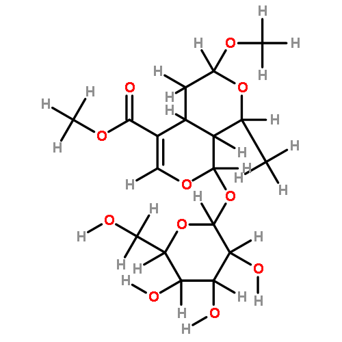 (1S,3R,4aS,8S,8aS)-8-(beta-D-glucopyranosyloxy)-4,4a,8,8a-tetrahydro-3-methoxy-1-methyl-1H,3H-pyrano[3,1-c]pyran-5-carboxylic acid methyl ester