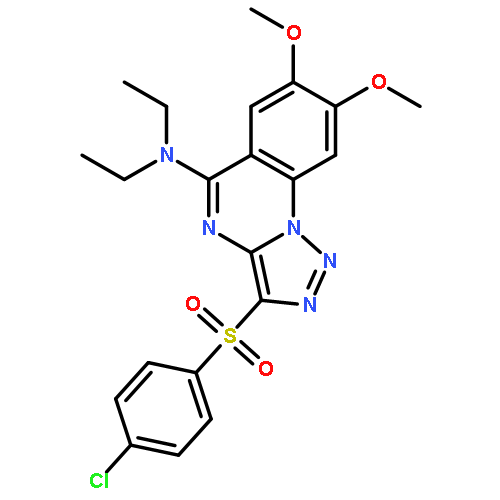 3-(4-CHLOROPHENYL)SULFONYL-N,N-DIETHYL-7,8-DIMETHOXYTRIAZOLO[1,5-A]QUINAZOLIN-5-AMINE