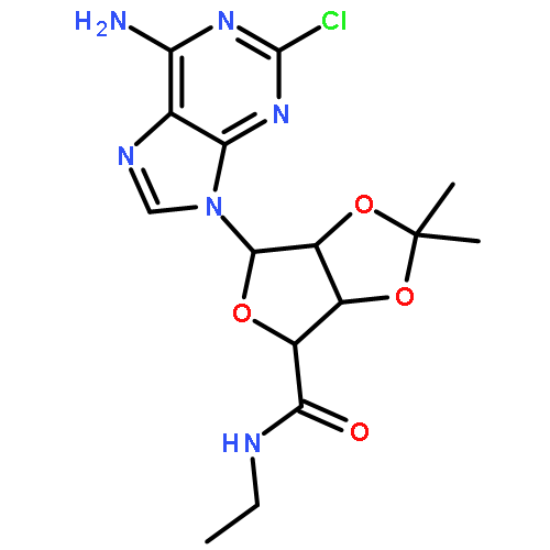 b-D-Ribofuranuronamide,1-(6-amino-2-chloro-9H-purin-9-yl)-1-deoxy-N-ethyl-2,3-O-(1-methylethylidene)-