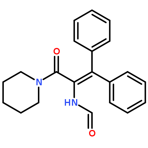 Piperidine, 1-[2-(formylamino)-1-oxo-3,3-diphenyl-2-propenyl]-