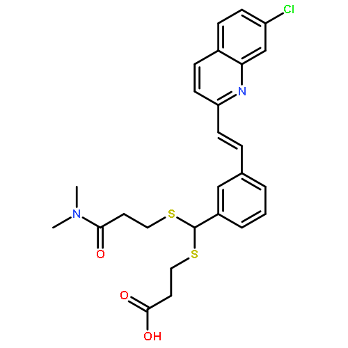 Propanoic acid,3-[[(R)-[3-[(1E)-2-(7-chloro-2-quinolinyl)ethenyl]phenyl][[3-(dimethylamino)-3-oxopropyl]thio]methyl]thio]-