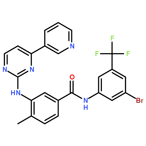 N-(3-bromo-5-(trifluoromethyl)phenyl)-4-methyl-3-((4-(pyridin-3-yl)pyrimidin-2-yl)amino)benzamide