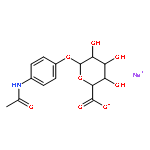 b-D-Glucopyranosiduronic acid,4-(acetylamino)phenyl, monosodium salt (9CI)