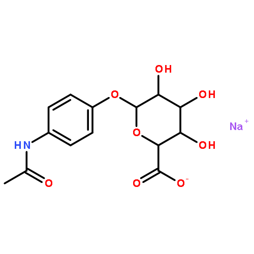 b-D-Glucopyranosiduronic acid,4-(acetylamino)phenyl, monosodium salt (9CI)