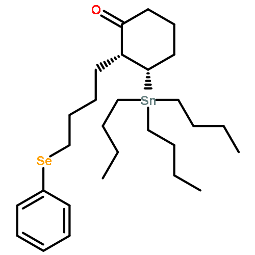 CYCLOHEXANONE, 2-[4-(PHENYLSELENO)BUTYL]-3-(TRIBUTYLSTANNYL)-, CIS-