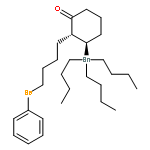 CYCLOHEXANONE, 2-[4-(PHENYLSELENO)BUTYL]-3-(TRIBUTYLSTANNYL)-, TRANS-