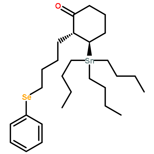 CYCLOHEXANONE, 2-[4-(PHENYLSELENO)BUTYL]-3-(TRIBUTYLSTANNYL)-, TRANS-