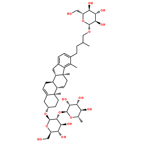 4-[(2S,4aR,4bS,6aS,11aS,11bR)-2-{[2-O-(6-deoxy-alpha-L-mannopyranosyl)-beta-D-glucopyranosyl]oxy}-2,3,4,4a,4b,5,6,6a,11,11a,11b,12-dodecahydro-4a,6a,7-trimethyl-1H-indeno[2,1-a]phenanthren-8-yl]-2-methylbutyl beta-D-glucopyranoside