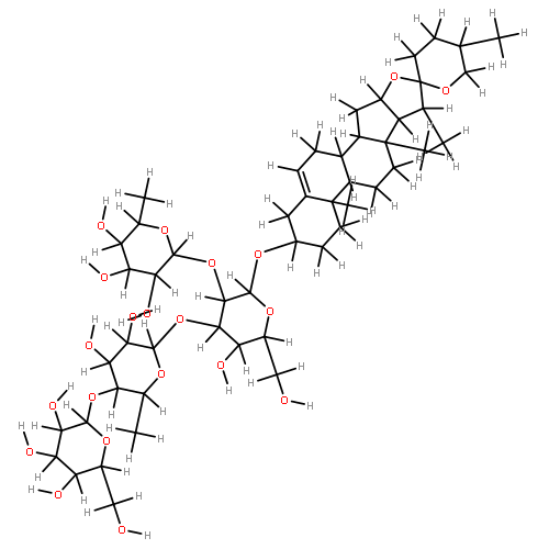 (25R)-spirost-5-en-3-yl-O-alpha-L-rhamnopyranosyl-(1>2)-O-[O-beta-D-glucopyranosyl-(1>4)-alpha-L-rhamnopyranosyl-(1->3)]-beta-D-glucopyranoside