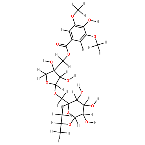 2-O-[6-O-(5-O-syringoyl-beta-D-apiofuranosyl)-beta-D-glucopyranosyl]isopropyl alchohol