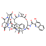 Cyclopropanecarboxylicacid,N-[(3-hydroxy-2-quinolinyl)carbonyl]-D-seryl-L-alanyl-(3R)-3-mercapto-N,S-dimethyl-L-cysteinyl-2-methyl-1-(methylamino)-,(4®1'),(4'®1)-dilactone withN-[(3-hydroxy-2-quinolinyl)carbonyl]-D-seryl-L-alanyl-N-methyl-L-cysteinyl-(1S,2S)-2-methyl-1-(methylamino)cyclopropanecarboxylicacid, cyclic (3®3')-thioether,(1S,2S)-