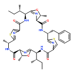 6,20-Dioxa-13,27-dithia-3,10,17,24,29,30,31,32-octaazapentacyclo[24.2.1.15,8.112,15.119,22]dotriaconta-5(32),12(31),14,19(30),26(29),28-hexaene-2,9,16,23-tetrone,7,11,21-trimethyl-4,18-bis[(1S)-1-methylpropyl]-25-(phenylmethyl)-,(4S,7R,8S,11R,18S,21R,22S,25R)-