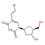 2,4(1H,3H)-Pyrimidinedione,5-[(1E)-2-bromoethenyl]-1-[(1S,3R,4S)-3-hydroxy-4-(hydroxymethyl)cyclopentyl]-