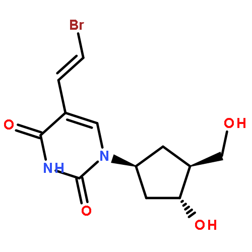 2,4(1H,3H)-Pyrimidinedione,5-[(1E)-2-bromoethenyl]-1-[(1S,3R,4S)-3-hydroxy-4-(hydroxymethyl)cyclopentyl]-